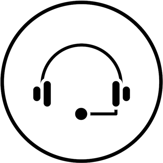 Estilo del icono del auricular de diseño vectorial