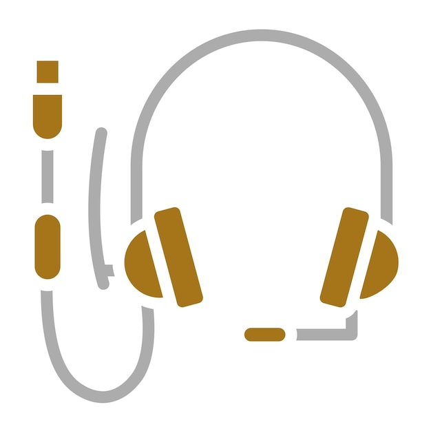 Estilo del icono del auricular de diseño vectorial