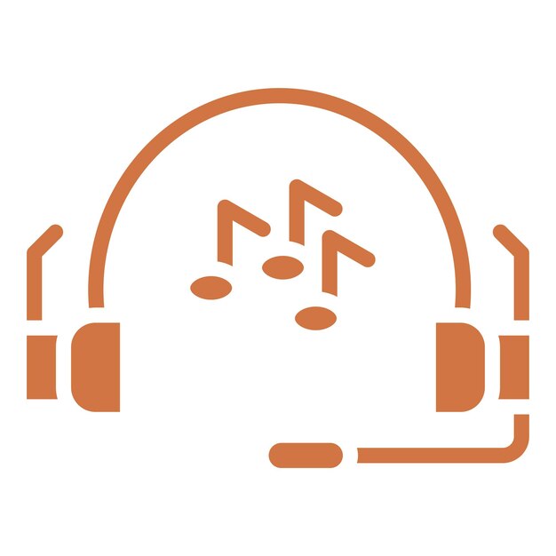 Estilo del icono del auricular de diseño vectorial