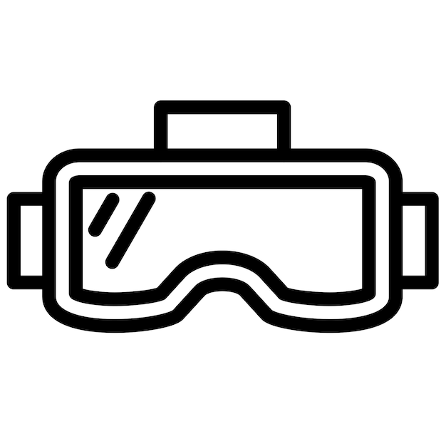 Vector estilo del icono del auricular de realidad virtual