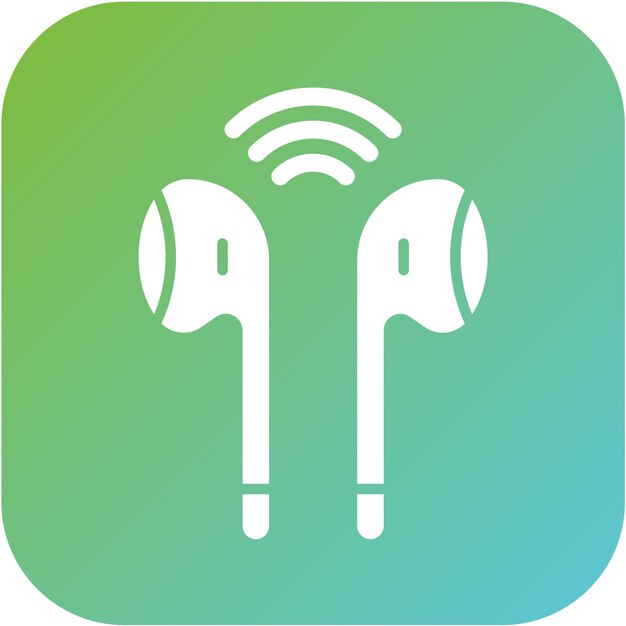 Estilo del icono de los auriculares inalámbricos