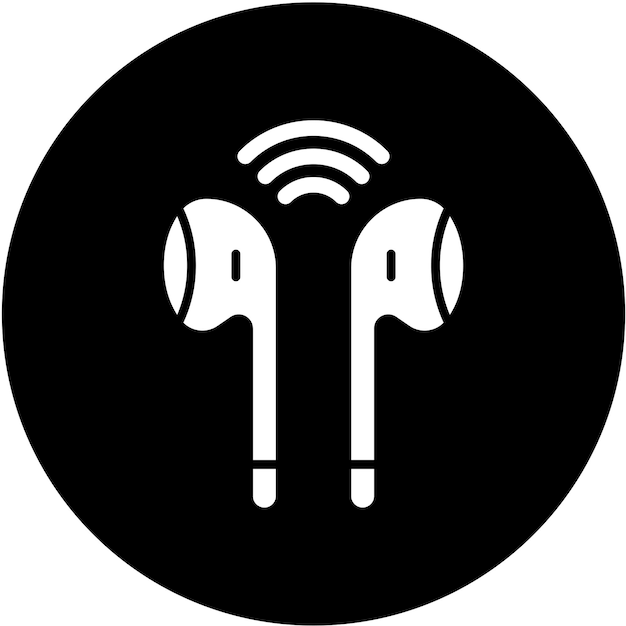 Estilo del icono de los auriculares inalámbricos