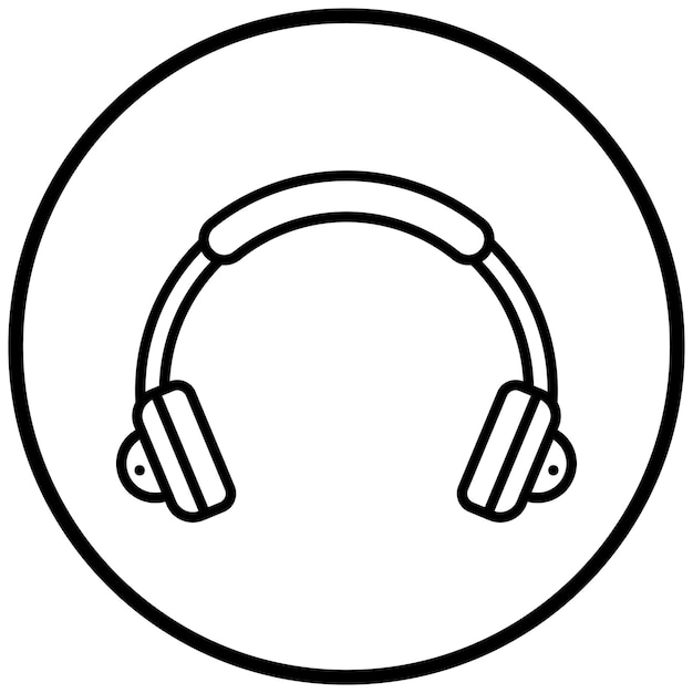 Estilo del icono de los auriculares