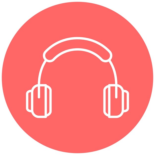 Vector estilo del icono de los auriculares