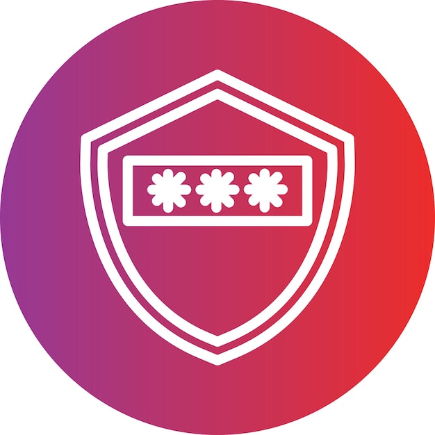 Estilo del icono de autenticación del diseño vectorial