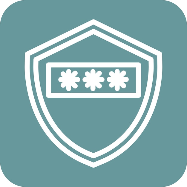 Estilo del icono de autenticación del diseño vectorial