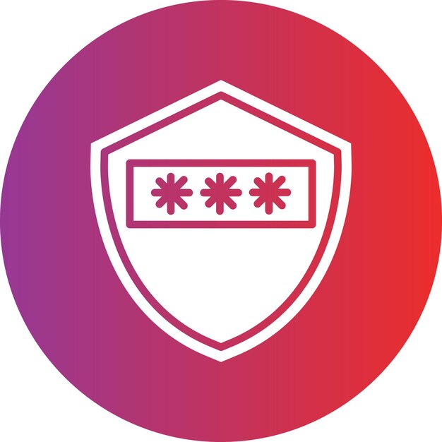 Estilo del icono de autenticación del diseño vectorial