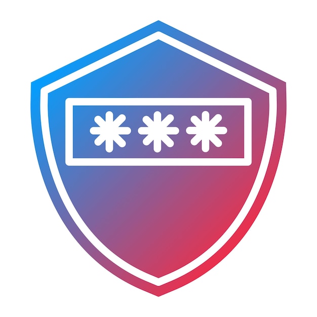 Estilo del icono de autenticación del diseño vectorial