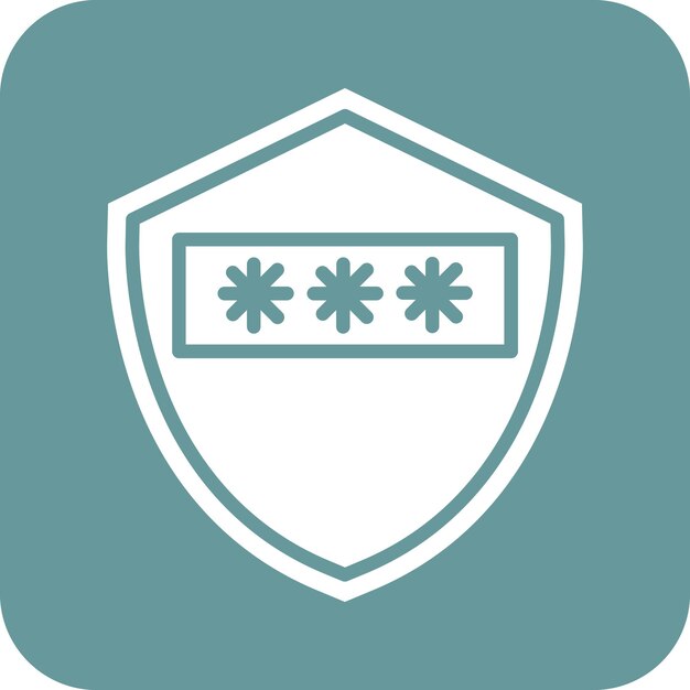 Estilo del icono de autenticación del diseño vectorial