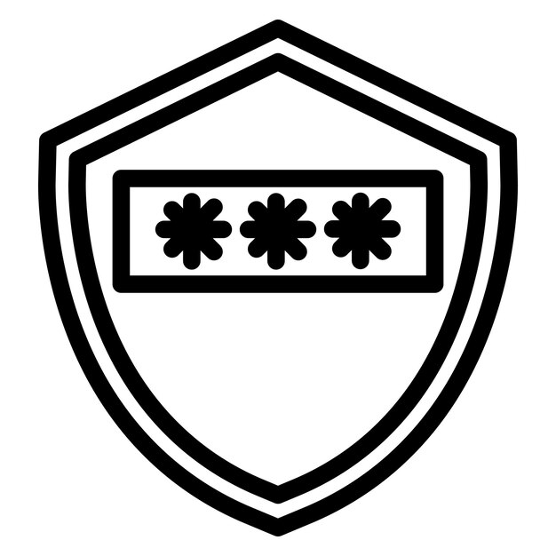 Estilo del icono de autenticación del diseño vectorial
