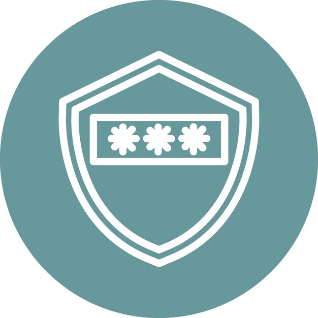 Estilo del icono de autenticación del diseño vectorial