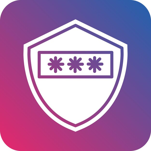 Estilo del icono de autenticación del diseño vectorial
