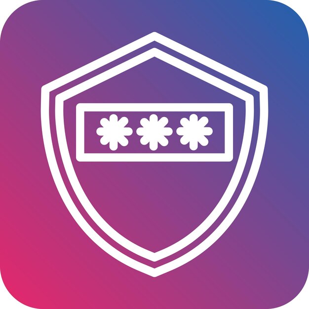 Estilo del icono de autenticación del diseño vectorial