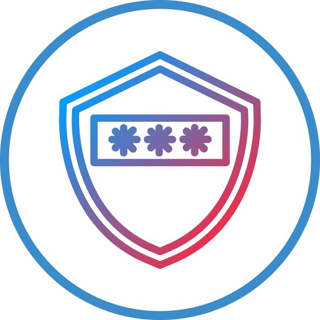 Estilo del icono de autenticación del diseño vectorial
