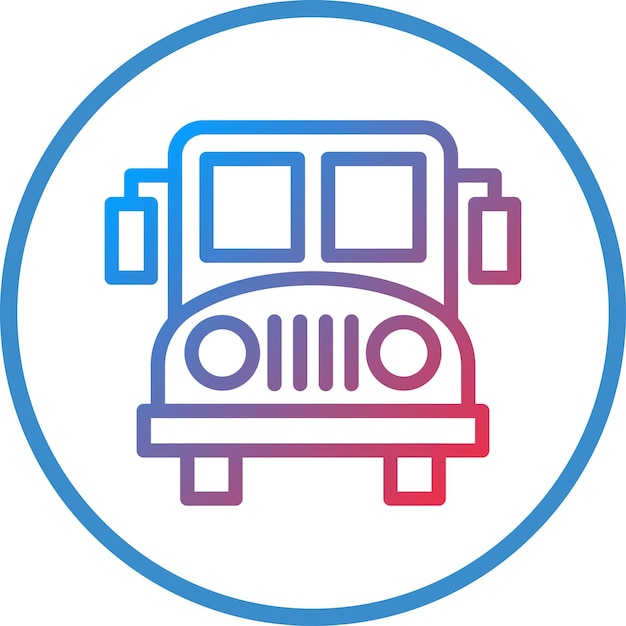 Estilo del icono del autobús escolar