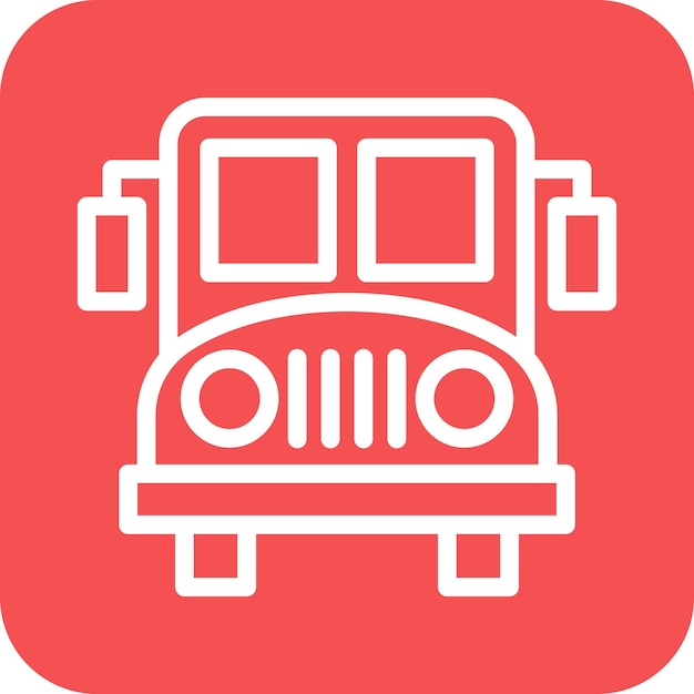 Estilo del icono del autobús escolar