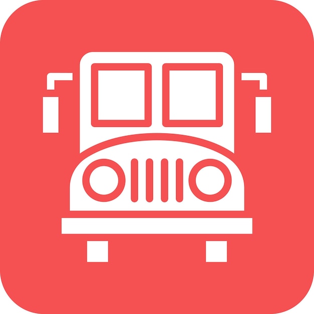 Estilo del icono del autobús escolar