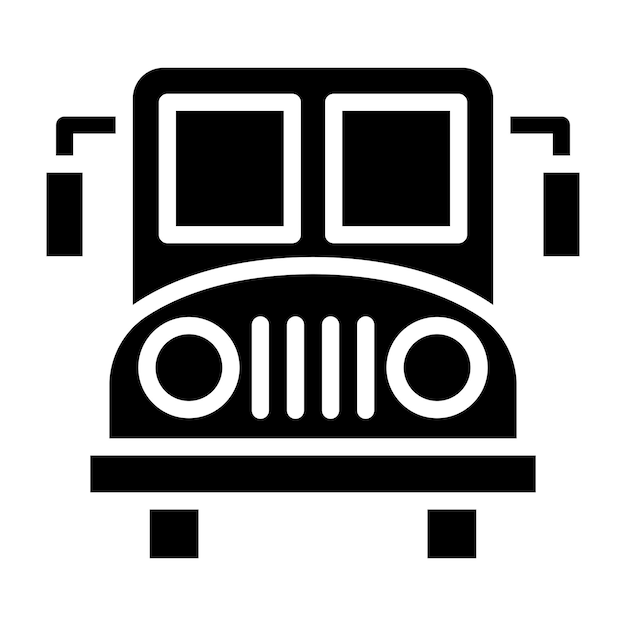Estilo del icono del autobús escolar