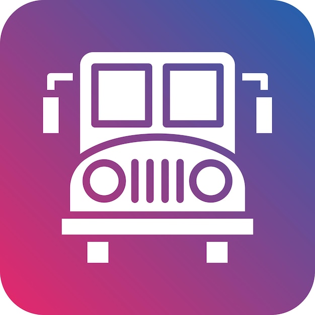 Vector estilo del icono del autobús escolar