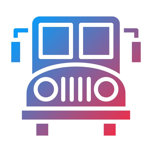 Estilo del icono del autobús escolar