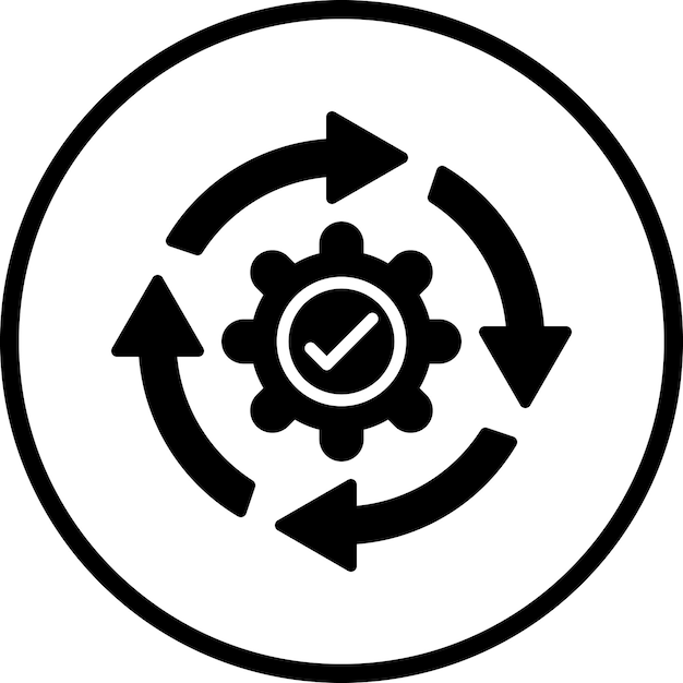 Estilo del icono de la automatización del diseño vectorial