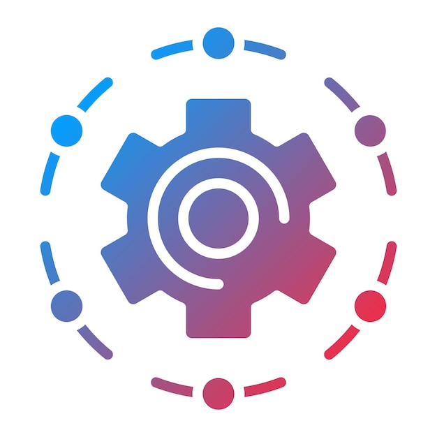 Estilo del icono de la automatización del diseño vectorial