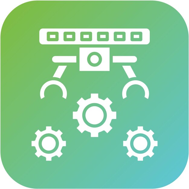 Estilo del icono de la automatización del diseño vectorial