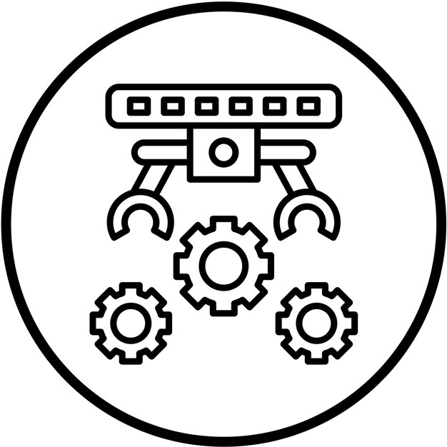 Estilo del icono de la automatización del diseño vectorial