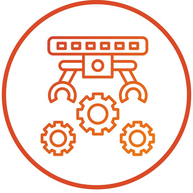 Estilo del icono de la automatización del diseño vectorial