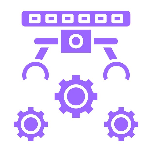 Estilo del icono de la automatización del diseño vectorial