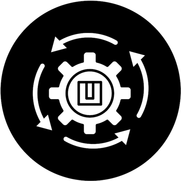 Estilo del icono de la automatización del diseño vectorial