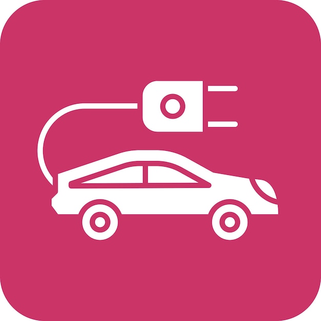Estilo de icono de automóvil eléctrico de diseño vectorial