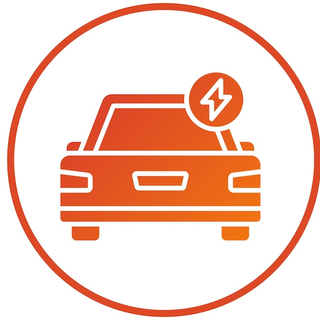 Estilo de icono de automóvil eléctrico de diseño vectorial