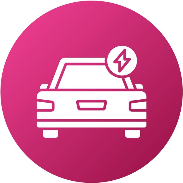 Estilo de icono de automóvil eléctrico de diseño vectorial