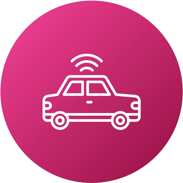 Estilo de icono de automóvil inteligente de diseño vectorial