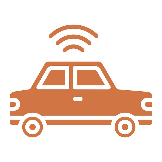 Estilo de icono de automóvil inteligente de diseño vectorial
