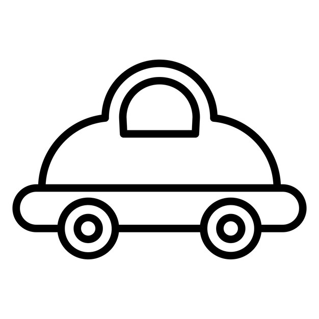 Estilo de icono de automóvil de juguete de diseño vectorial