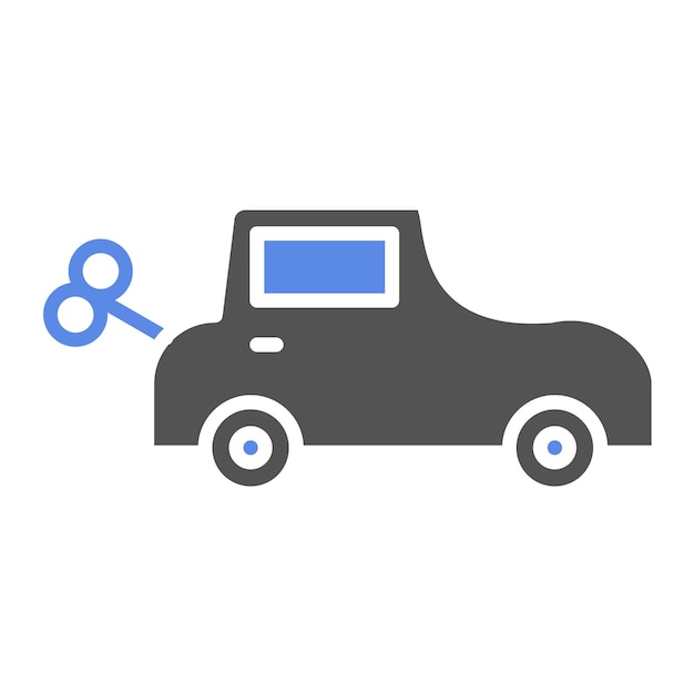 Estilo de icono de automóvil de juguete de diseño vectorial