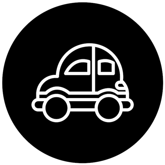 Estilo de icono de automóvil de juguete de diseño vectorial