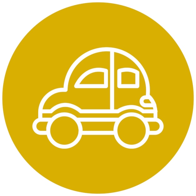 Estilo de icono de automóvil de juguete de diseño vectorial