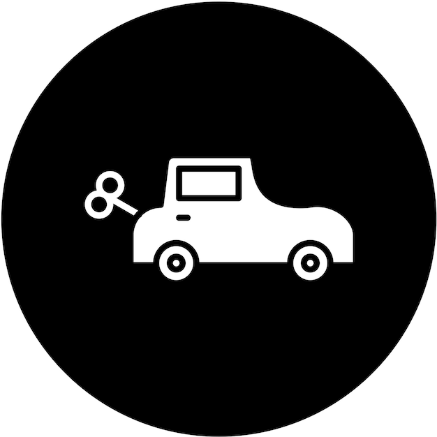 Estilo de icono de automóvil de juguete de diseño vectorial