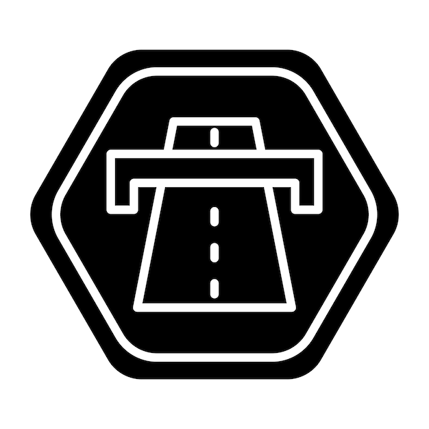 Estilo de icono de la autopista de diseño vectorial