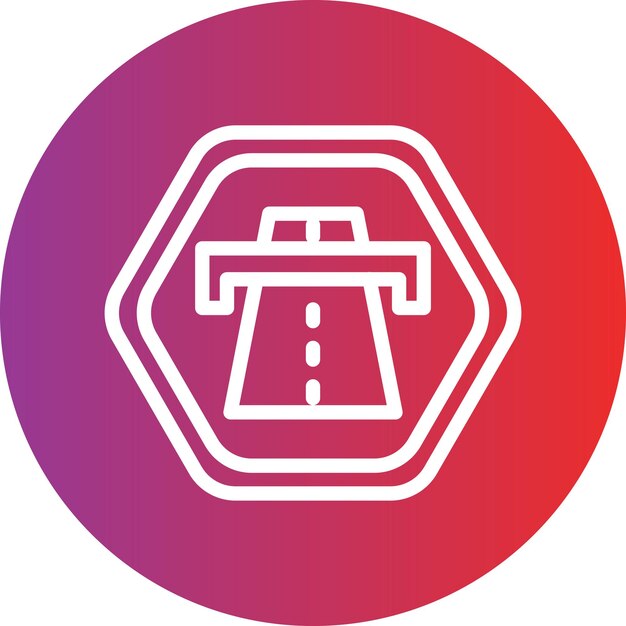 Estilo de icono de la autopista de diseño vectorial