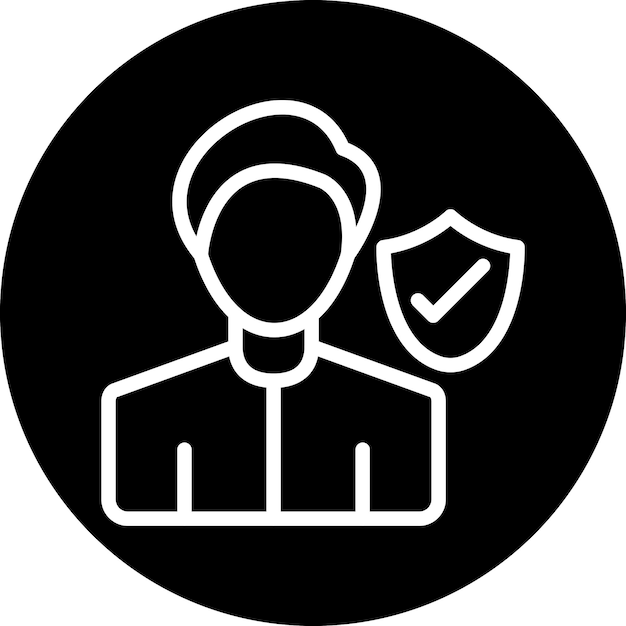 Estilo del icono de la autoridad de diseño vectorial