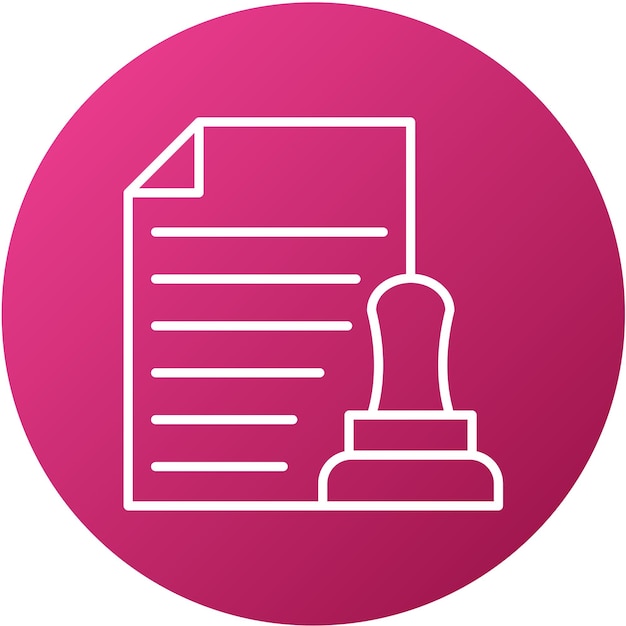 Estilo del icono de la autoridad de diseño vectorial