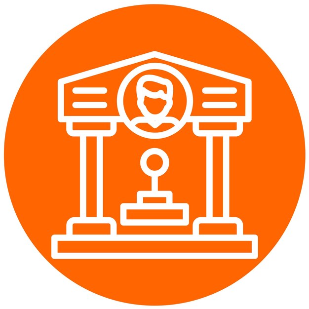 Estilo del icono de la autoridad de supervisión del diseño vectorial