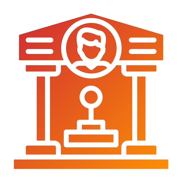 Estilo del icono de la autoridad de supervisión del diseño vectorial