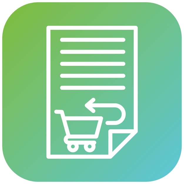 Estilo del icono de autorización de retorno del diseño vectorial