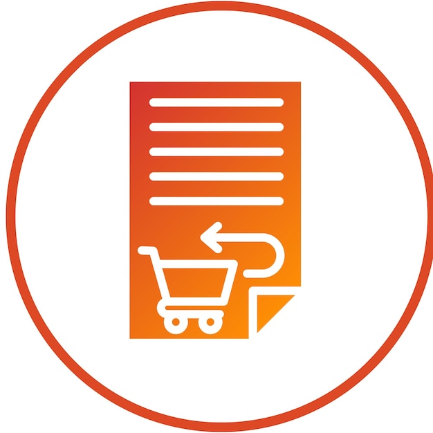 Estilo del icono de autorización de retorno del diseño vectorial