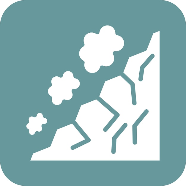 Vector estilo del icono de la avalancha de nieve